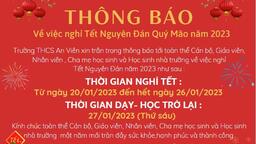 Lịch nghỉ Tết Nguyên Đán Quý Mão 2023