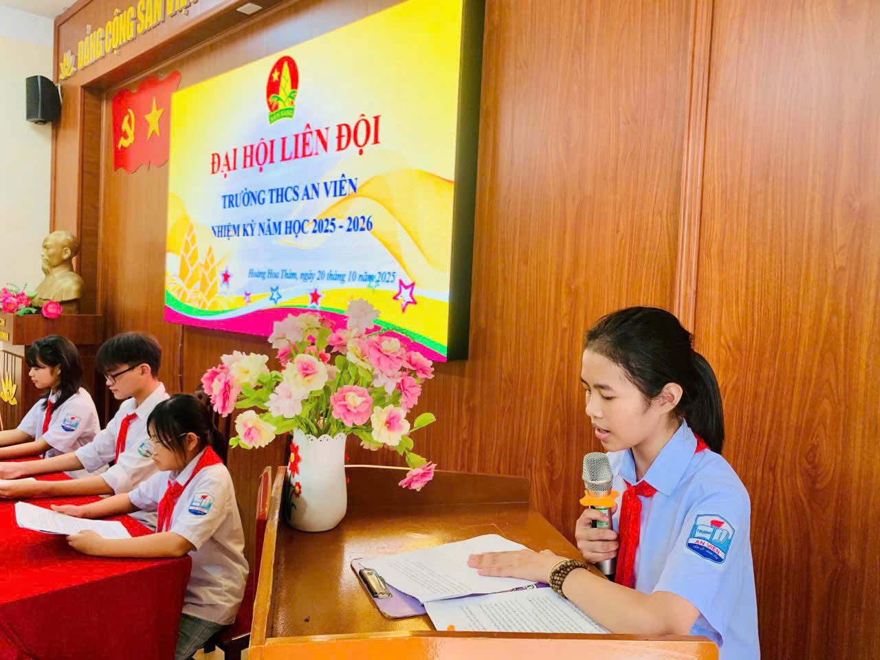 Đại hội Liên đội trường THCS An Viên nhiệm kỳ năm học 2025-2026